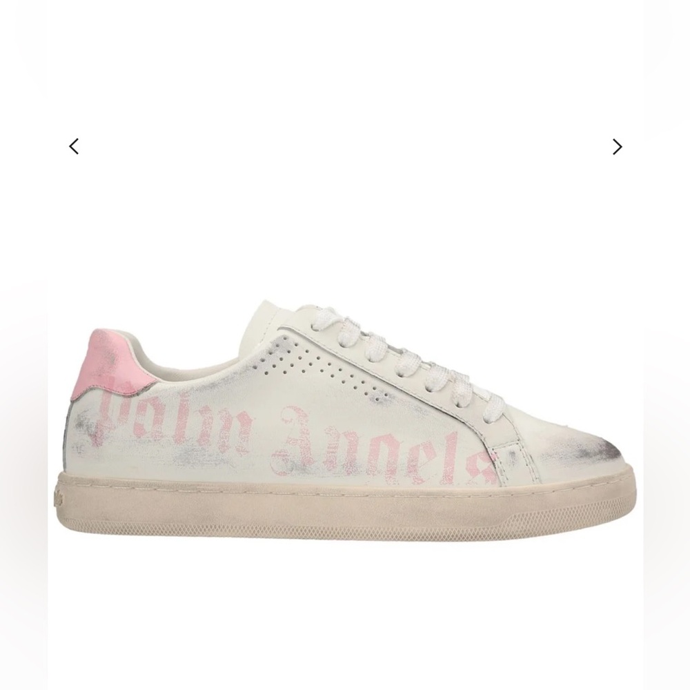 Palm Angels Logo Printed Distressed Lace-Up Sneakers
